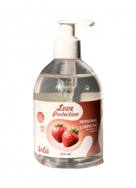 Лубрикант на водной снове Love Protection Strawberry с ароматом клубники - 300 мл. - Lola Games - купить с доставкой в Нижнекамске
