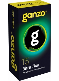 Прозрачные ультратонкие презервативы Ganzo Ultra thin - 15 шт. - Ganzo - купить с доставкой в Нижнекамске