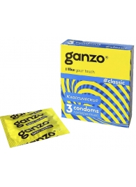 Классические презервативы с обильной смазкой Ganzo Classic - 3 шт. - Ganzo - купить с доставкой в Нижнекамске