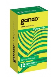 Ультратонкие презервативы Ganzo Ultra thin - 12 шт. - Ganzo - купить с доставкой в Нижнекамске