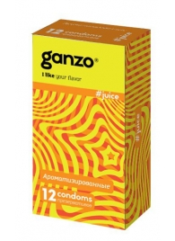 Ароматизированные презервативы Ganzo Juice - 12 шт. - Ganzo - купить с доставкой в Нижнекамске