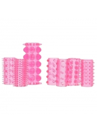 Набор из 7 розовых насадок на пенис ONE-A-DAY PENIS SLEEVES PINK - Seven Creations - в Нижнекамске купить с доставкой