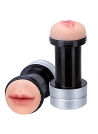 Двусторонний мастурбатор REALSTUFF 2 IN 1 HUMMER MOUTH   VAGINA - ротик и вагина - Dream Toys - в Нижнекамске купить с доставкой