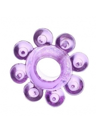 Мягкая фиолетовая гелевая насадка - Toyfa Basic - в Нижнекамске купить с доставкой