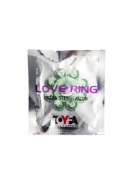 Зеленое эрекционное кольцо-цветок - Toyfa Basic - в Нижнекамске купить с доставкой