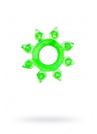 Зеленое эрекционное кольцо-звезда - Toyfa Basic - в Нижнекамске купить с доставкой