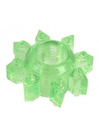 Зеленое эрекционное кольцо-звезда - Toyfa Basic - в Нижнекамске купить с доставкой