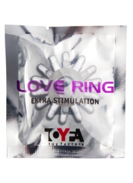 Прозрачное гелевое эрекционное кольцо с шипиками - Toyfa Basic - в Нижнекамске купить с доставкой