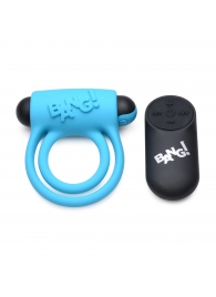 Голубое эрекционное виброкольцо 28X Remote Control Vibrating Cock Ring   Bullet - XR Brands - в Нижнекамске купить с доставкой