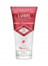 Интимный гель-смазка на водной основе Lubrimax Magic Strawberry - 75 мл. - ИнтелБИО - купить с доставкой в Нижнекамске