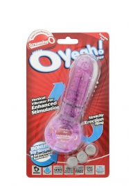 Фиолетовое эрекционное кольцо с вибрацией и пальчиком OYEAH PURPLE - Screaming O - в Нижнекамске купить с доставкой