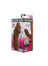 Коричневая насадка на пенис Wolftooth Sleeve - 13 см. - Baile - в Нижнекамске купить с доставкой