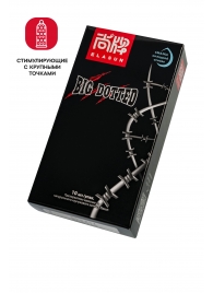 Презервативы с точками Elasun Big Dotted - 10 шт. - Elasun - купить с доставкой в Нижнекамске