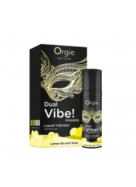 Съедобный жидкий вибратор Dual Vibe! со вкусом лимонного джина с тоником - 15 мл. - ORGIE - купить с доставкой в Нижнекамске