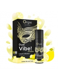 Съедобный жидкий вибратор Dual Vibe! со вкусом лимонного джина с тоником - 15 мл. - ORGIE - купить с доставкой в Нижнекамске