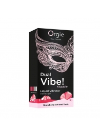 Съедобный жидкий вибратор Dual Vibe! со вкусом клубничного джина с тоником - 15 мл. - ORGIE - купить с доставкой в Нижнекамске