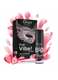 Съедобный жидкий вибратор Dual Vibe! со вкусом клубничного джина с тоником - 15 мл. - ORGIE - купить с доставкой в Нижнекамске