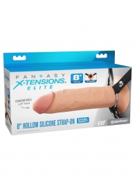 Полый страпон на ремнях 8’’ Hollow Silicone Strap-on - Pipedream - купить с доставкой в Нижнекамске