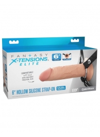 Полый страпон на ремнях 6’’ Hollow Silicone Strap-on - Pipedream - купить с доставкой в Нижнекамске