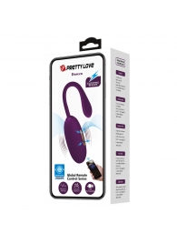 Фиолетовое виброяйцо с электростимуляцией Doreen - Baile - купить с доставкой в Нижнекамске