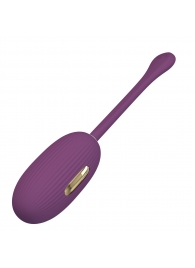 Фиолетовое виброяйцо с электростимуляцией Doreen - Baile - купить с доставкой в Нижнекамске
