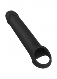 Черная насадка-удлинитель с вибрацией Vibrating Extender With Remote - Dream Toys - в Нижнекамске купить с доставкой
