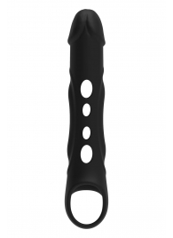 Черная насадка-удлинитель Vibrating Extender With Remote с вибрацией - Dream Toys - в Нижнекамске купить с доставкой