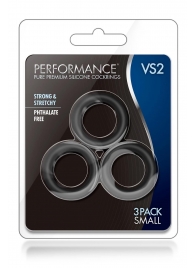 Набор из 3 черных эрекционных колец Black Small Penis Rings - Blush Novelties - в Нижнекамске купить с доставкой