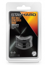 Черное эрекционное кольцо на мошонку Beef Ball Stretcher Snug - Blush Novelties - в Нижнекамске купить с доставкой