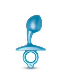 Голубая анальная пробка для массажа простаты Bulb Silicone Prostate Plug - 10,7 см. - b-Vibe - в Нижнекамске купить с доставкой