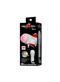 Мастурбатор-вагина Flora White с присоской и 12 режимами вибрации - Baile - в Нижнекамске купить с доставкой