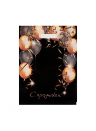 Пакет с вырубной ручкой и принтом в виде шариков (30х40 см) - Сима-Ленд - купить с доставкой в Нижнекамске