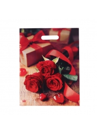 Пакет с принтом в виде роз (31х40 см) - Сима-Ленд - купить с доставкой в Нижнекамске