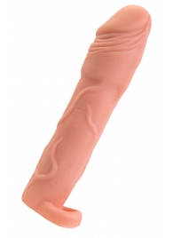 Телесная удлиняющая насадка с подхватом - 19 см. - ToyFa - в Нижнекамске купить с доставкой