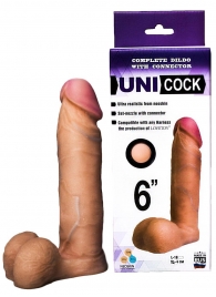 Насадка для страпона фаллической формы UNICOCK 6  - 18 см. - LOVETOY (А-Полимер) - купить с доставкой в Нижнекамске