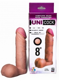 Фаллическая насадка для страпона UNICOCK 8  - 20 см. - LOVETOY (А-Полимер) - купить с доставкой в Нижнекамске
