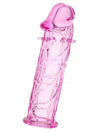 Розовая насадка фаллической формы - 12,5 см. - A-toys - в Нижнекамске купить с доставкой