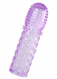 Фиолетовая рельефная насадка на пенис - 13,5 см. - A-toys - в Нижнекамске купить с доставкой