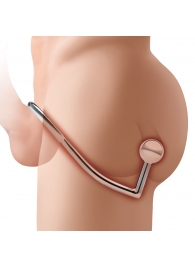 Кольцо на пенис с анальным стимулятором Stainless Steel Anal Hook   Cock Ring - BlueLine - в Нижнекамске купить с доставкой