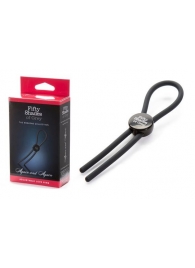 Тёмно-серое эрекционное кольцо с зажимом Again and Again Adjustable Cock Ring - Fifty Shades of Grey - в Нижнекамске купить с доставкой
