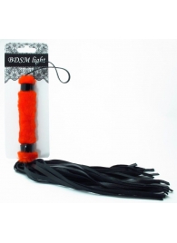 Нежная плеть с красным мехом BDSM Light - 43 см. - БДСМ Арсенал - купить с доставкой в Нижнекамске