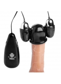 Черная стимулирующая насадка для головки полового члена Multi Speed Vibrating Penis Head Teaser - XR Brands - в Нижнекамске купить с доставкой