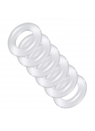 Комплект из 6 прозрачных эрекционных колец Ring Master Custom Ball Stretcher Kit - XR Brands - в Нижнекамске купить с доставкой