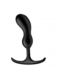 Черный массажер простаты с утяжелителями Premium Silicone Weighted Prostate Plug Medium - 16,3 см. - XR Brands - в Нижнекамске купить с доставкой