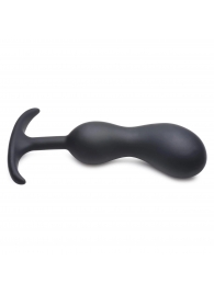 Черный массажер простаты с утяжелителями Premium Silicone Weighted Prostate Plug Large - 18,8 см. - XR Brands - в Нижнекамске купить с доставкой