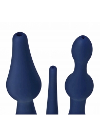 Набор из 3 универсальных насадок для анального душа Universal 3 Piece Silicone Enema Attachment Set - XR Brands - купить с доставкой в Нижнекамске