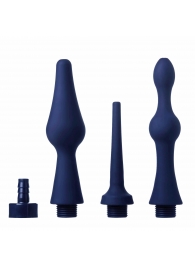 Набор из 3 универсальных насадок для анального душа Universal 3 Piece Silicone Enema Attachment Set - XR Brands - купить с доставкой в Нижнекамске