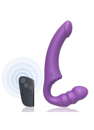 Фиолетовый безремневой страпон Straples Strap-On Dildo - Erokay - купить с доставкой в Нижнекамске