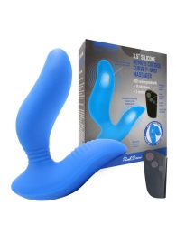 Синий вибромассажер простаты 3,5’’ Remote Control Curve P-spot Massager - 12 см. - Erokay - в Нижнекамске купить с доставкой
