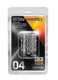 Прозрачная насадка с бороздками STAY HARD COCK SLEEVE 04 CLEAR - Blush Novelties - в Нижнекамске купить с доставкой